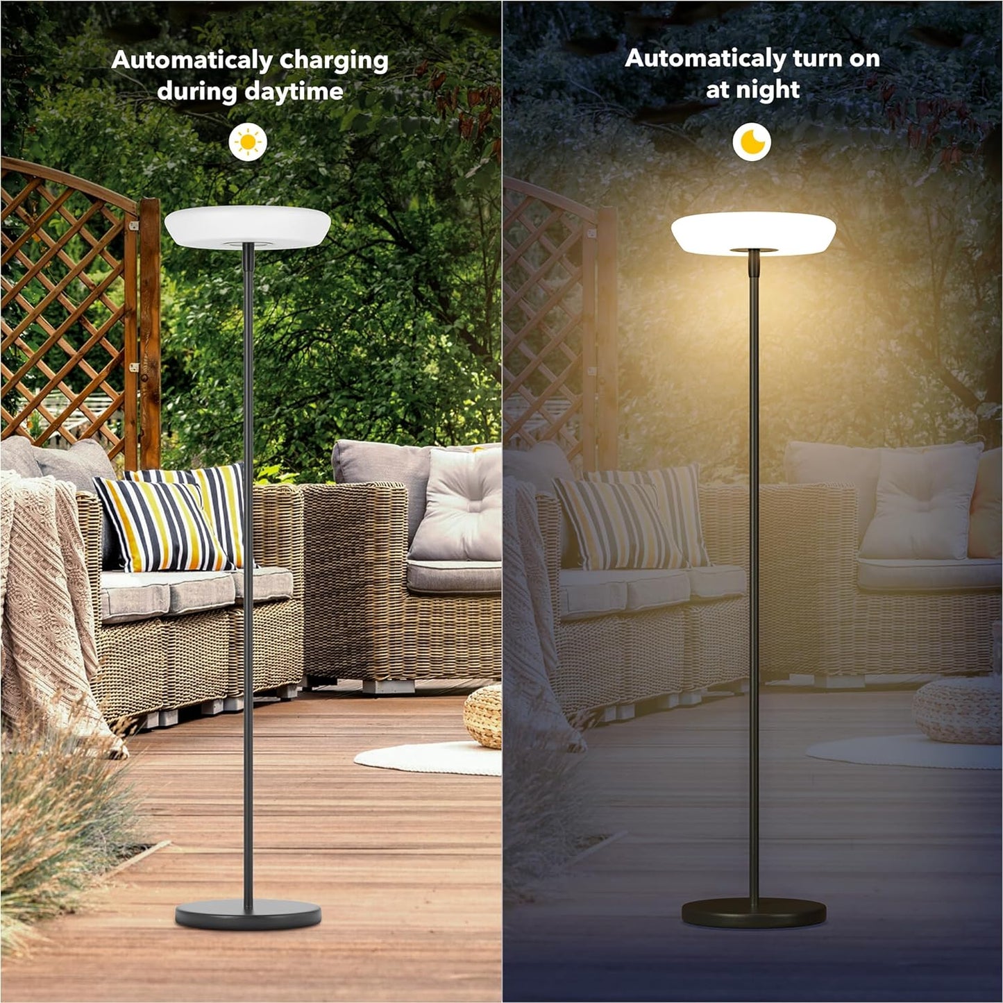 Solar Powered Outdoor Floor Lamp
