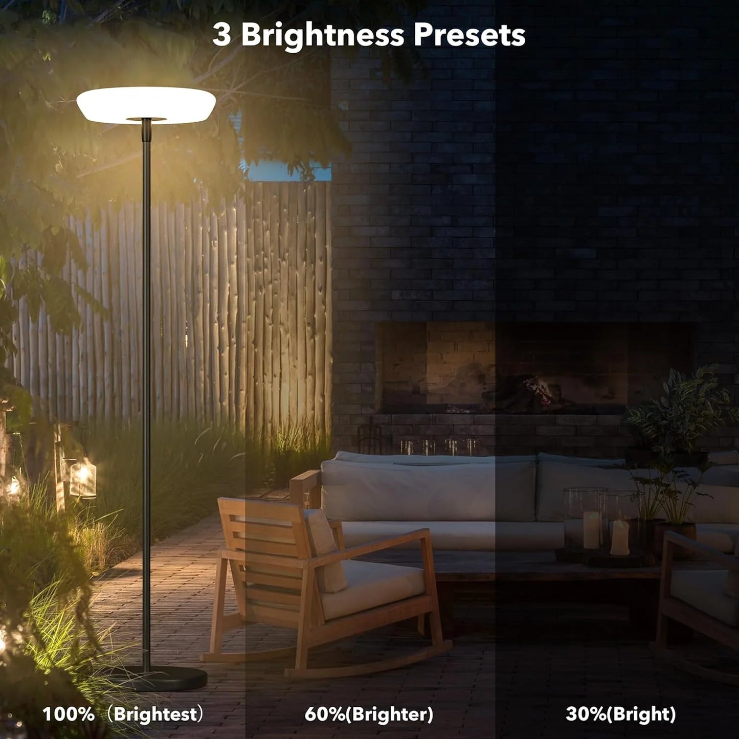 Solar Powered Outdoor Floor Lamp