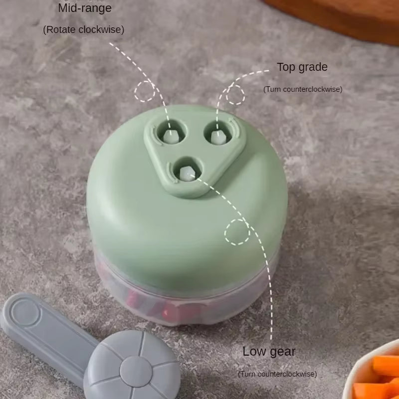 Multifunctional Vegetable Chopper Small Food Processor Manual Hand-Cranked Food Chopper Mincer Tool Garlic Kitchen Gadgets